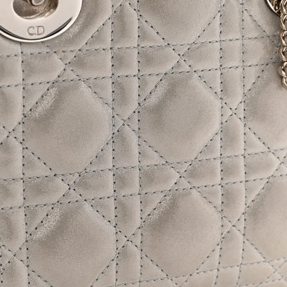 Christian Dior Metallic Lambskin Cannage Mini Lady Dior Silver 11 of 13