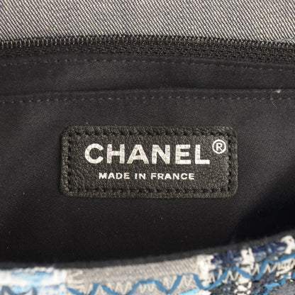 Chanel Denim Tweed Patchwork Medium Single Flap Blue 7 of 8