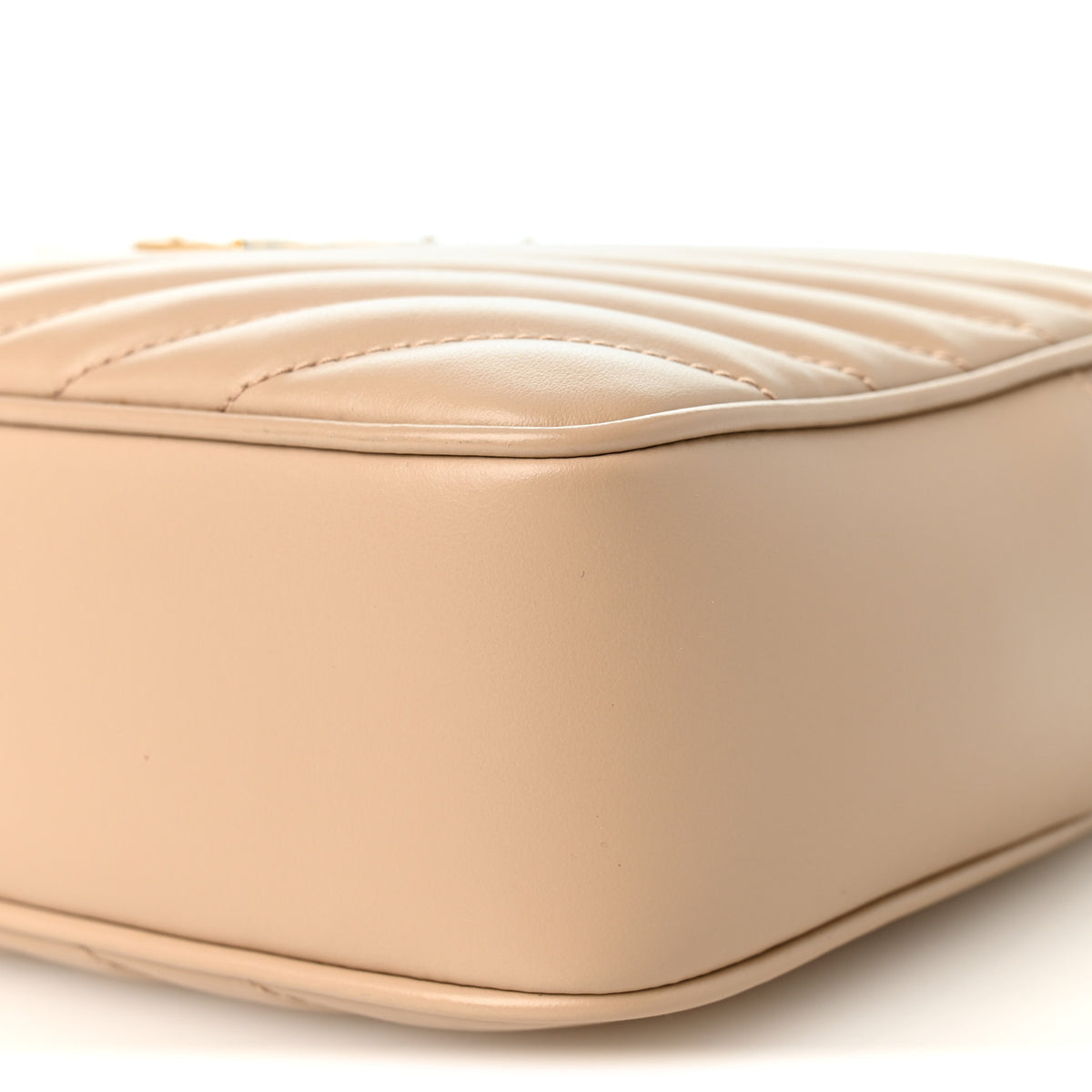 Calfskin Matelasse Monogram Lou Camera Bag Dark Beige