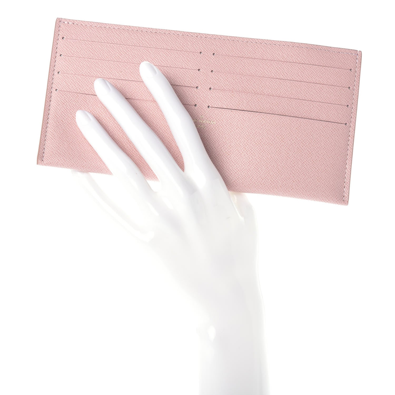 Louis Vuitton Calfskin Felicie Card Holder Insert Rose Ballerine 2 of 6