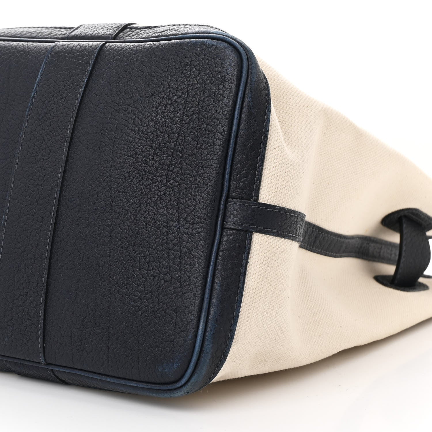 Hermes Toile Negonda Ceinture Tote Ecru Bleu Indigo 10 of 11