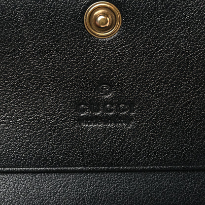 Gucci Calfskin Matelasse GG Marmont Card Case Wallet Black 6 of 7