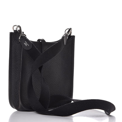 Hermes Taurillon Clemence Evelyne TPM Black 3 of 8