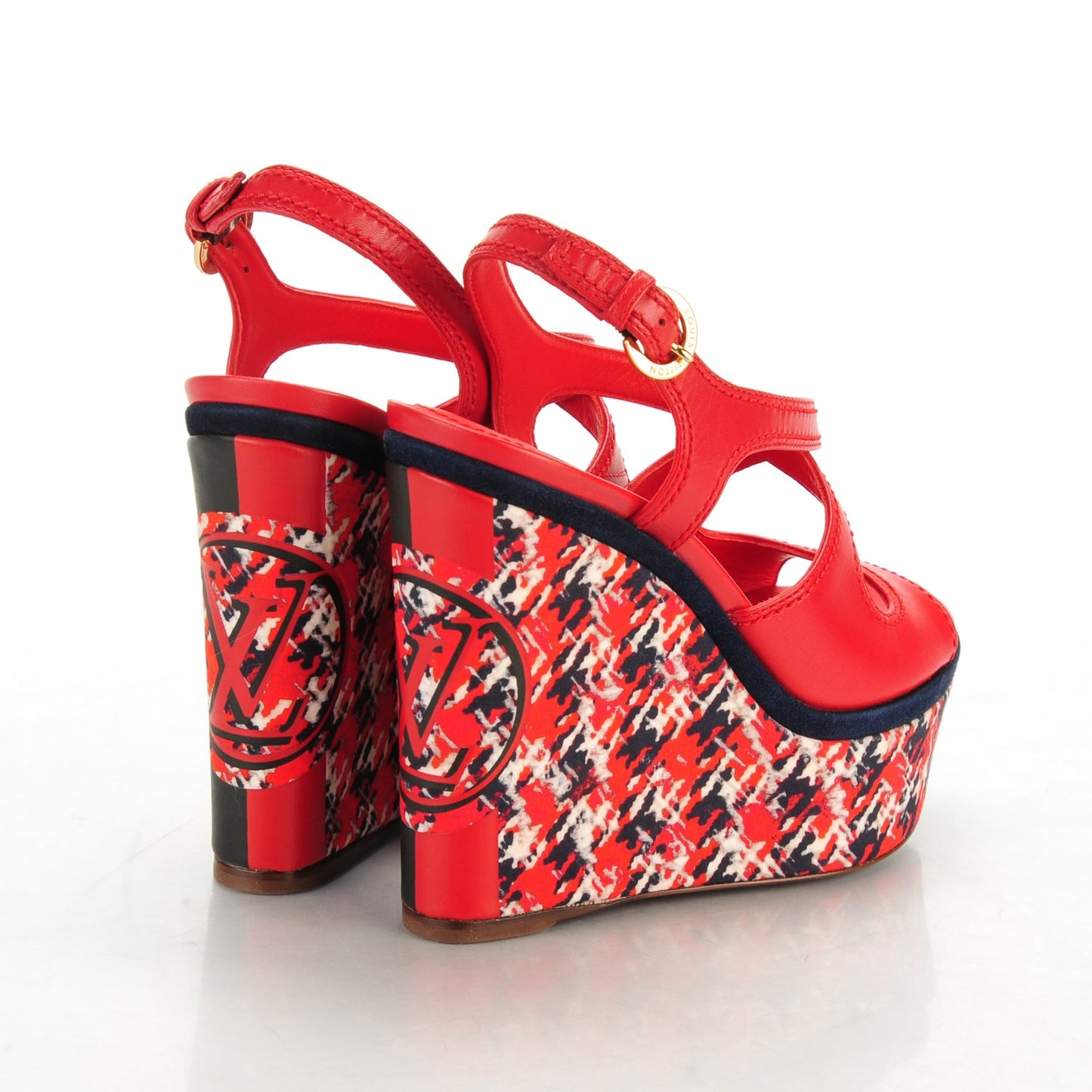 Calfskin Postcard Wedges 34.5 Red
