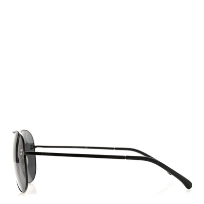 Chanel Aviator CC Sunglasses 4189-T-Q Black 3 of 8