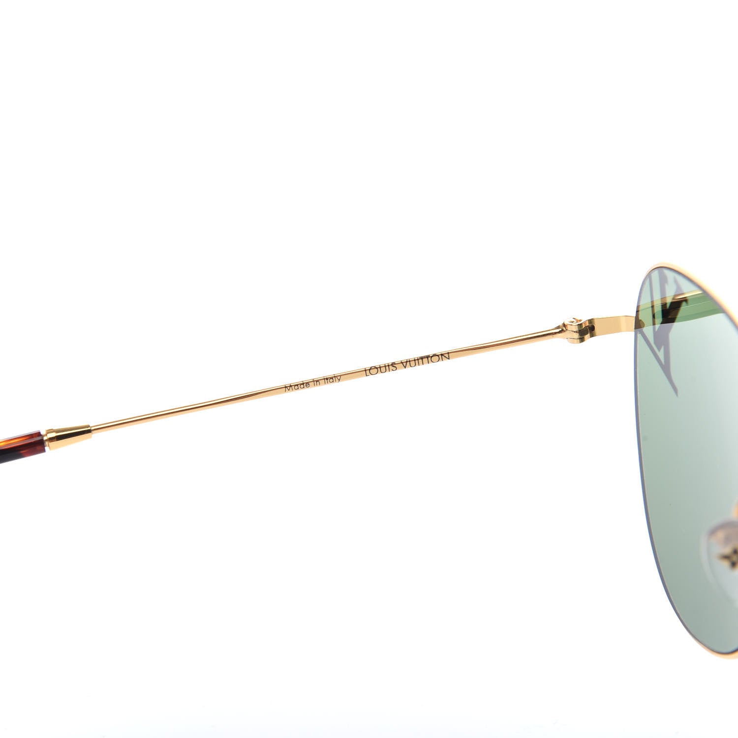 Louis Vuitton Aviator LV Sunglasses Gold 5 of 8