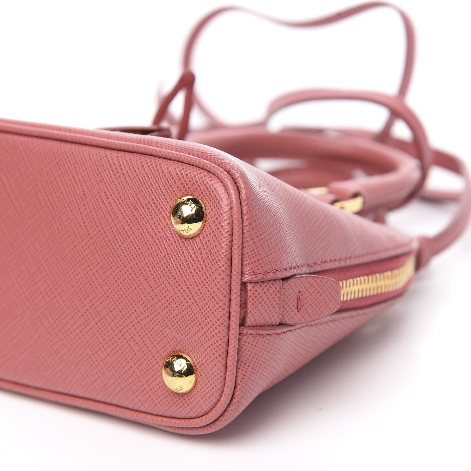 Prada Saffiano Lux Mini Promenade Tote Peonia 9 of 9