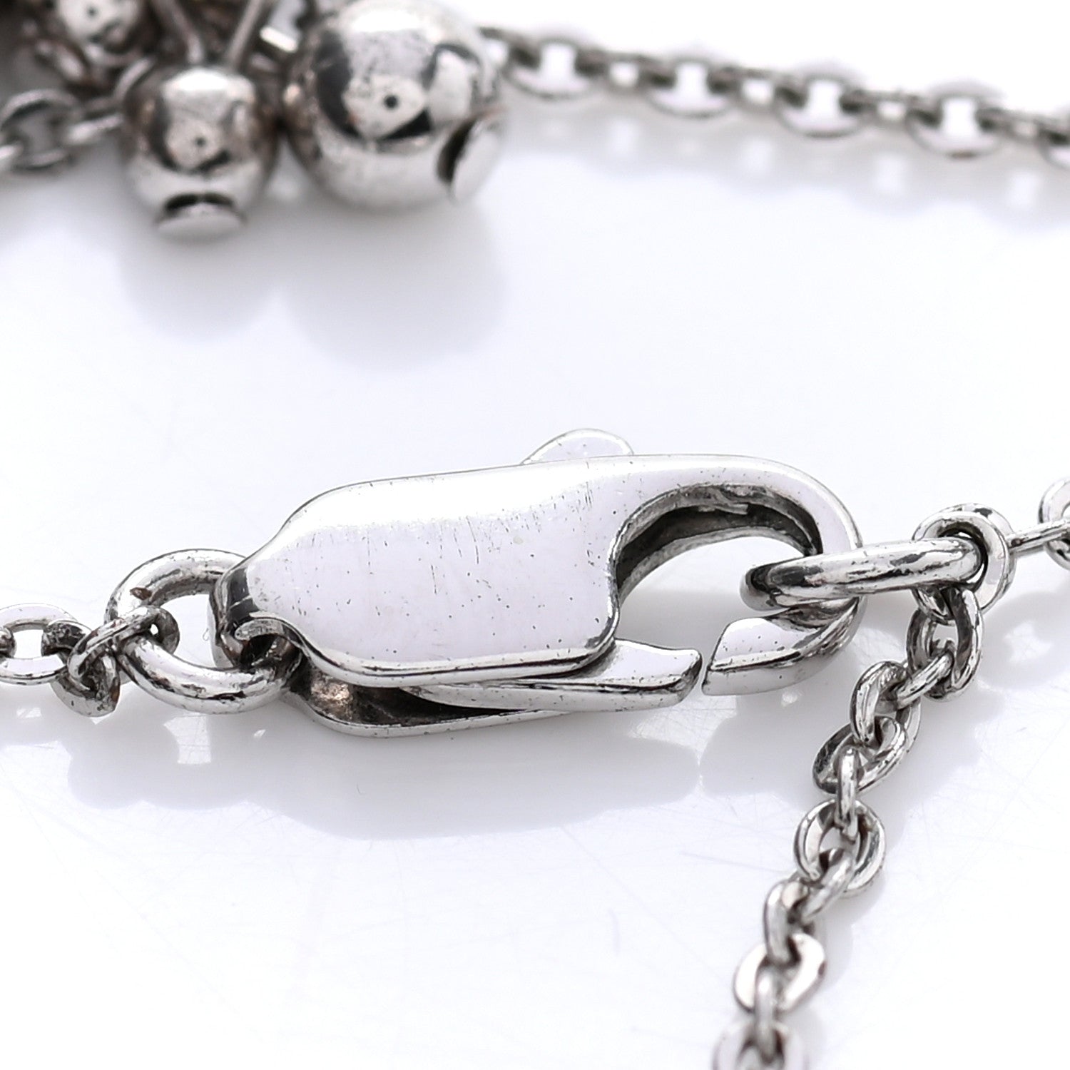 Christian Dior Metal Logo Charm Bracelet Silver 5 of 6