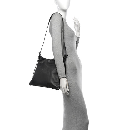 Bottega Veneta Nappa Intrecciato  Messenger Bag Grey Black 2 of 10