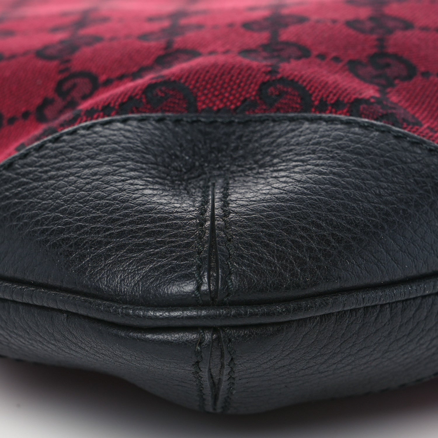 Gucci Nylon Monogram Signature Hobo Shoulder Bag Red 7 of 8