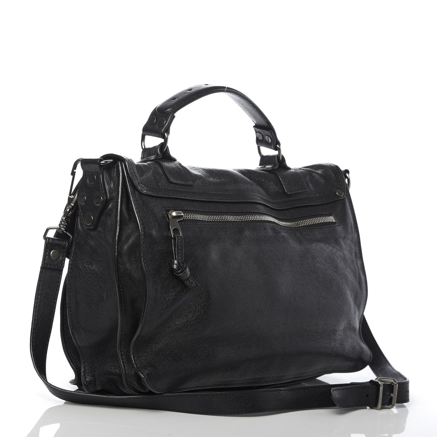 Lambskin Medium PS1 Satchel Black