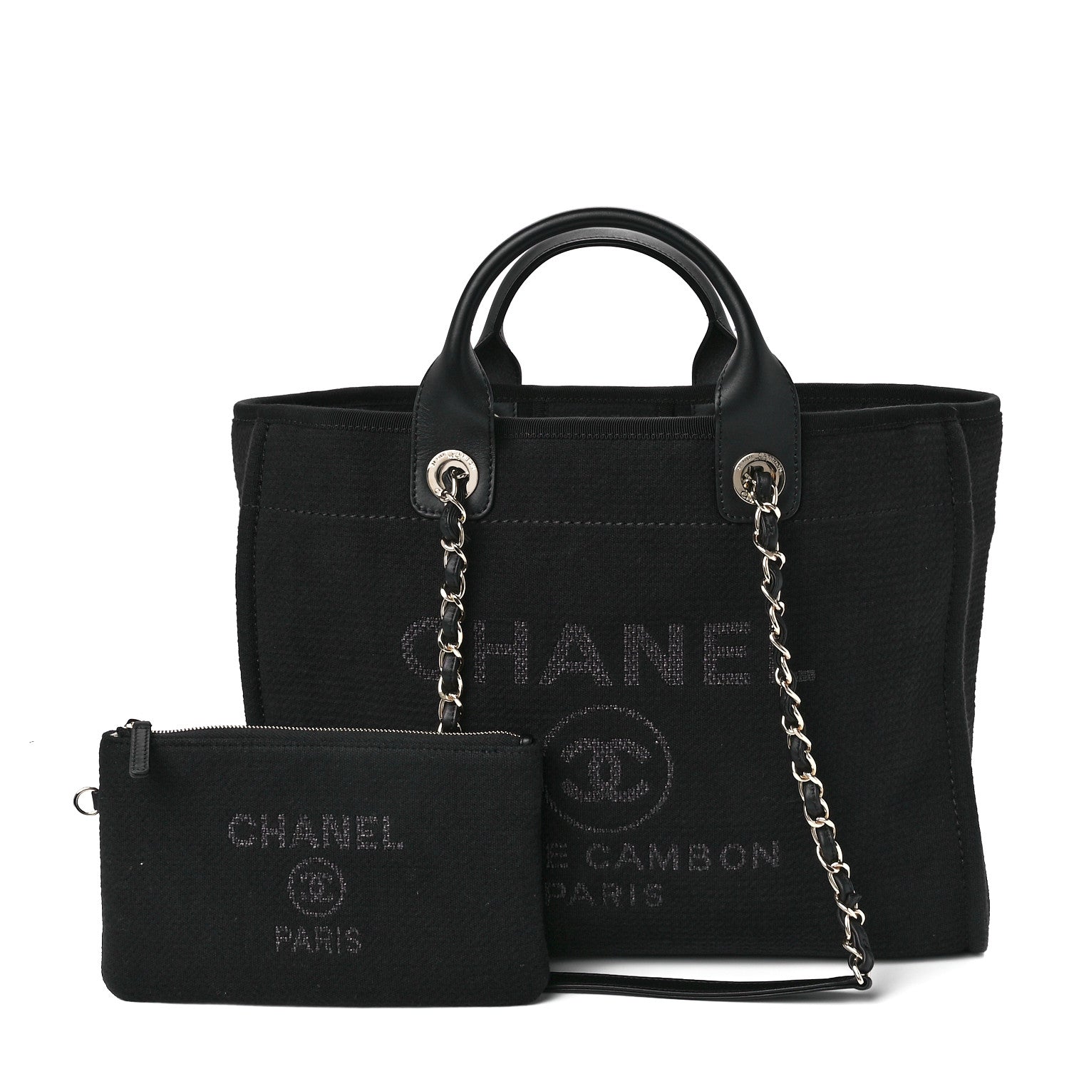 Chanel Mixed Fibers Medium Deauville Tote Black 1 of 13