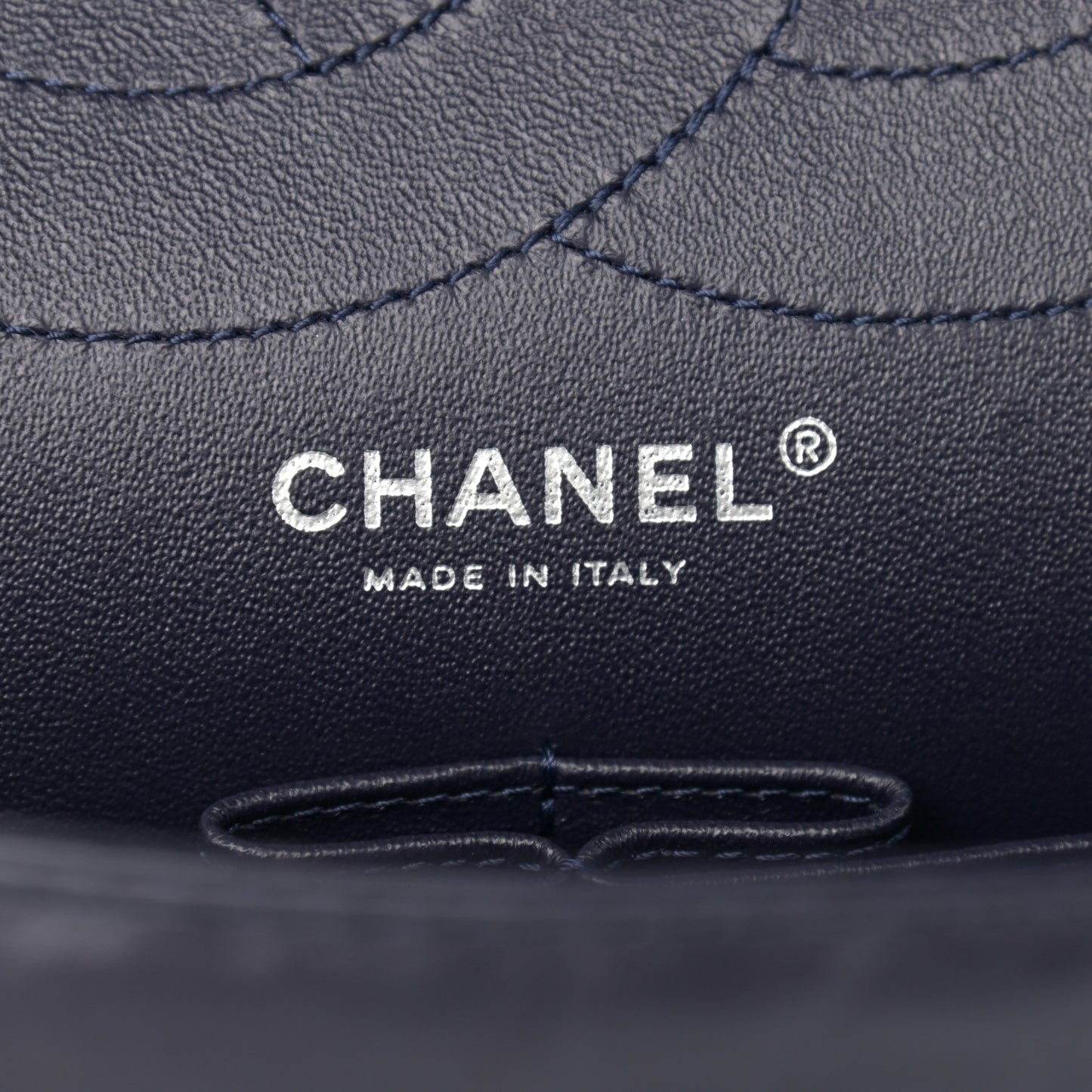 Aged Calfskin Quilted 2.55 Reissue 227 Flap Navy Blue