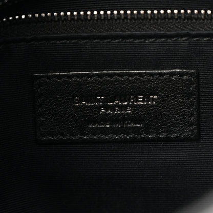 Saint Laurent Lambskin Quilted Metal Small Loulou Puffer Monogram Chain Satchel  Black 6 of 14