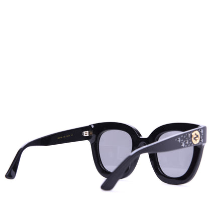 Gucci Acetate Stars Cat Eye Sunglasses GG0116S Black 4 of 7