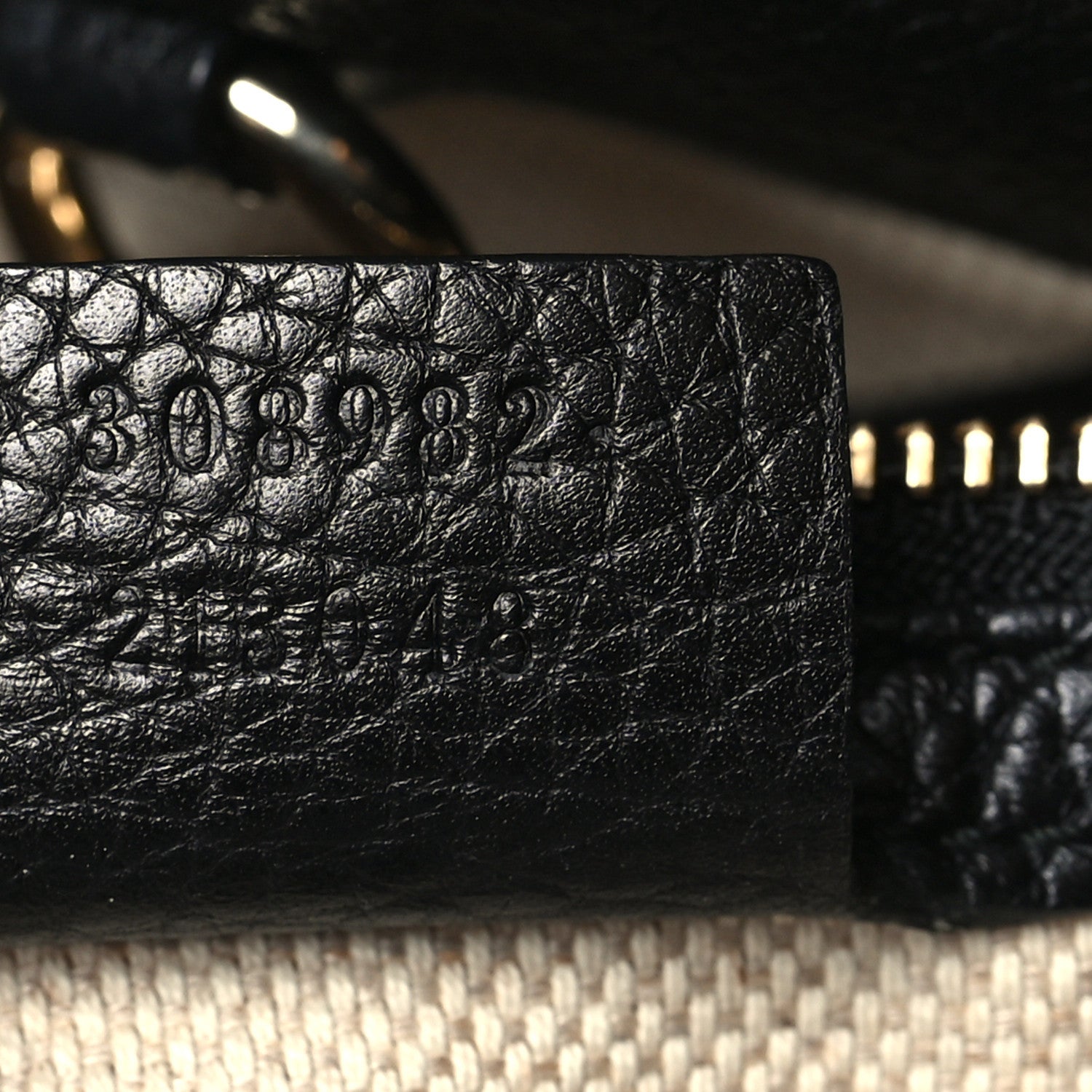 Gucci Pebbled Calfskin Medium Soho Chain Shoulder Bag Black 7 of 10