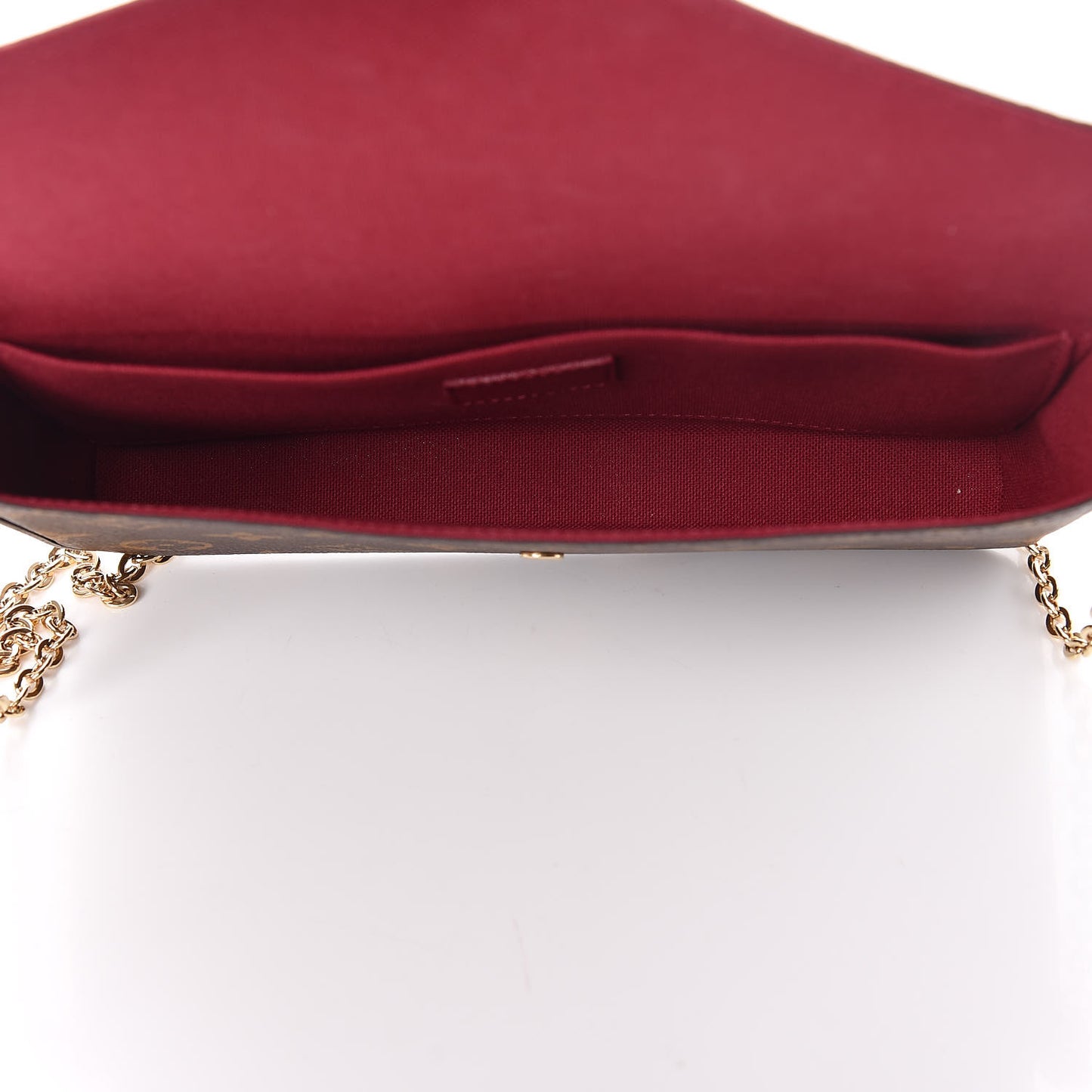 Monogram Pochette Felicie Chain Wallet Fuchsia
