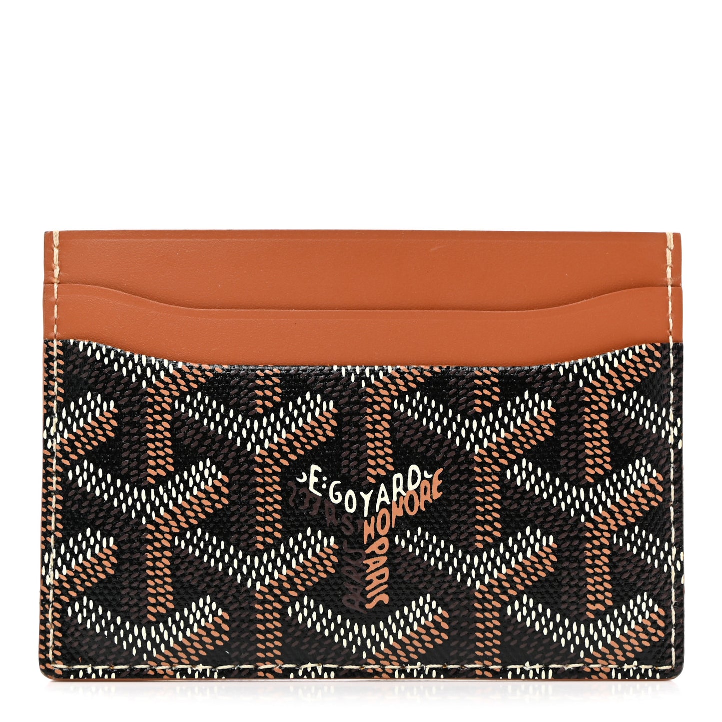 Goyardine Saint Sulpice Card Holder Black Gold