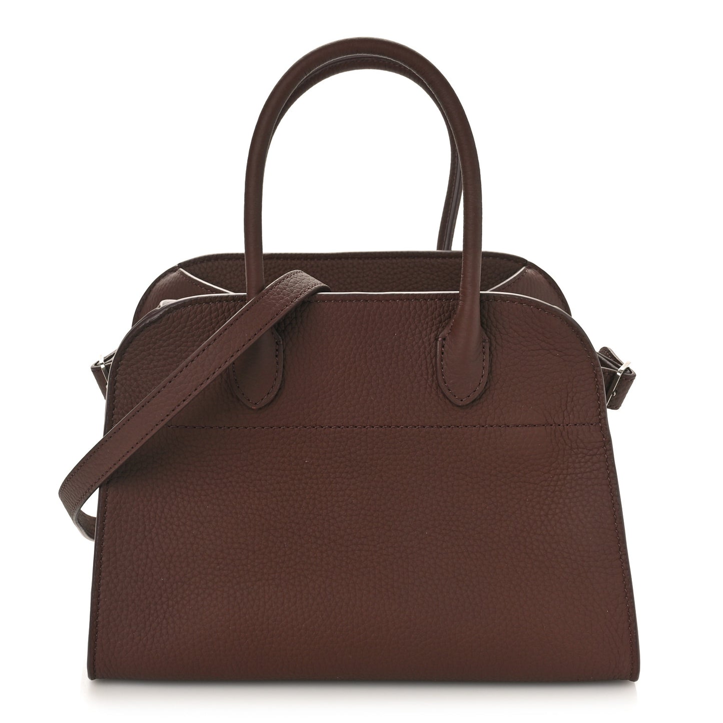 Grained Calfskin Soft Margaux 10 Bag Dark Mocha