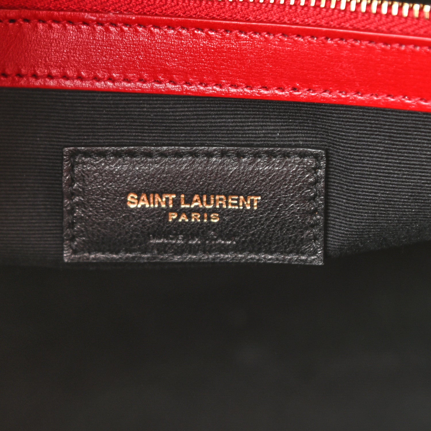 Saint Laurent Calfskin Small Manhattan Shopper Tote Red 6 of 10