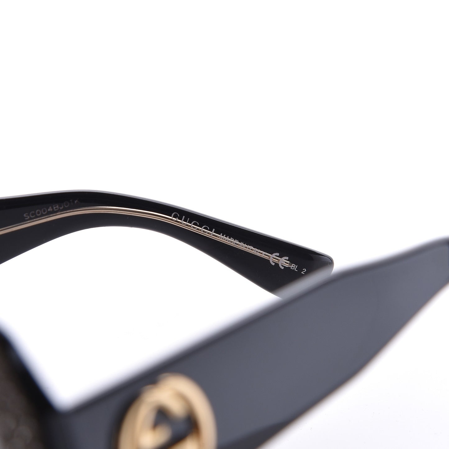 Crystal Square Frame Sunglasses GG3861/S Black