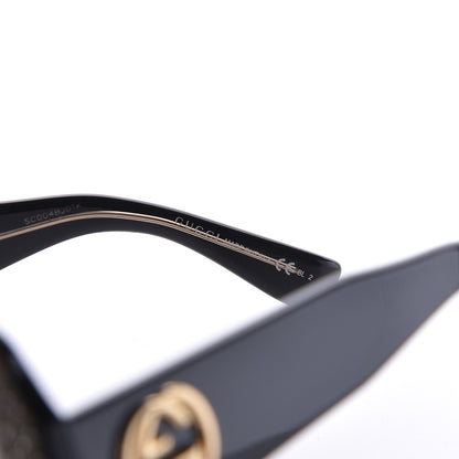 Gucci Crystal Square Frame Sunglasses GG3861/S Black 6 of 7