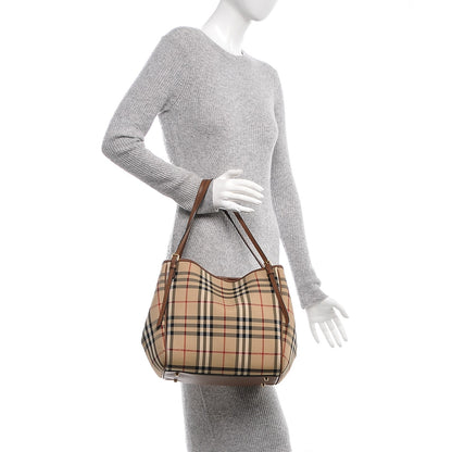 Burberry Horseferry Check Small Canter Tote Tan 2 of 7