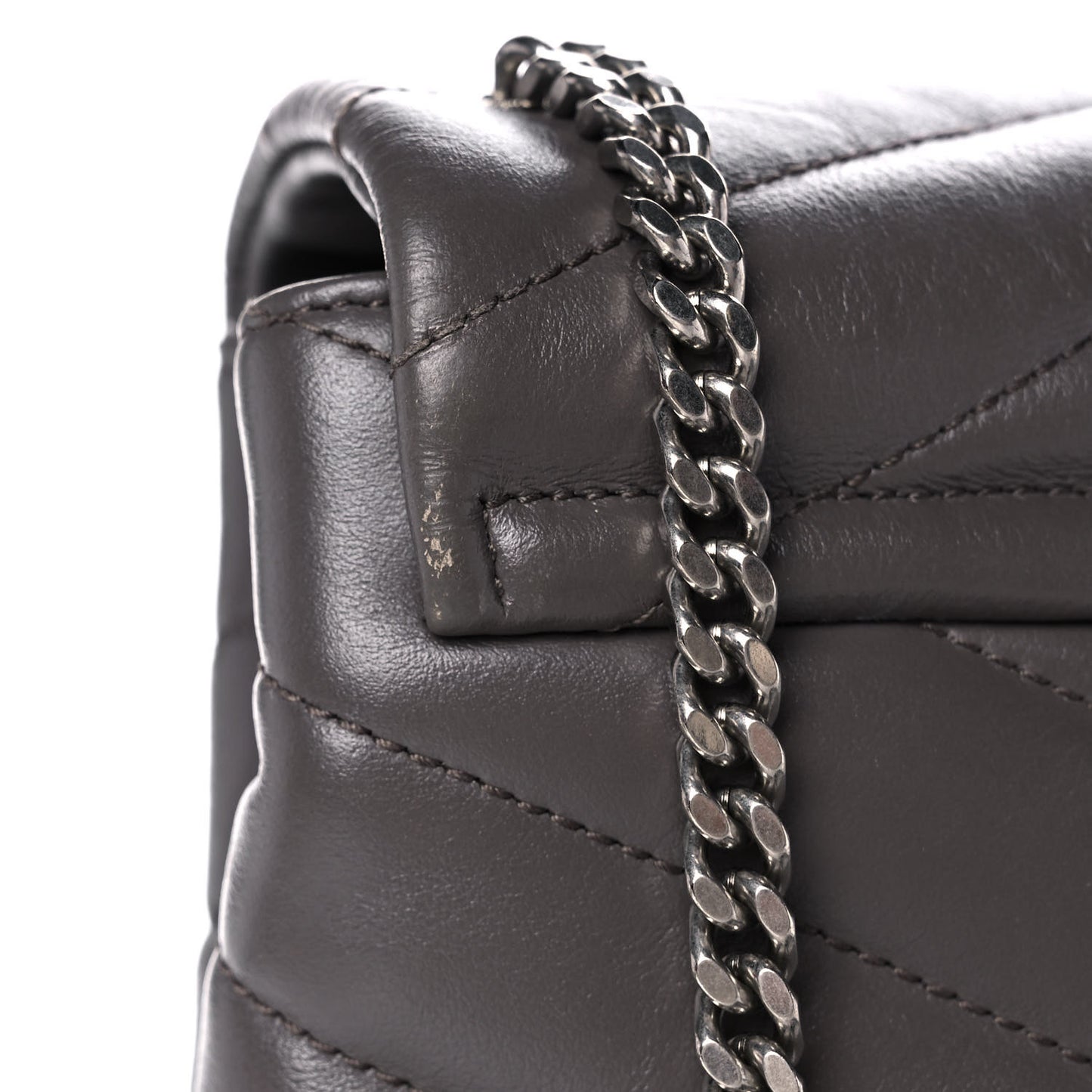 Calfskin Y Quilted Monogram Small Loulou Chain Satchel Earth
