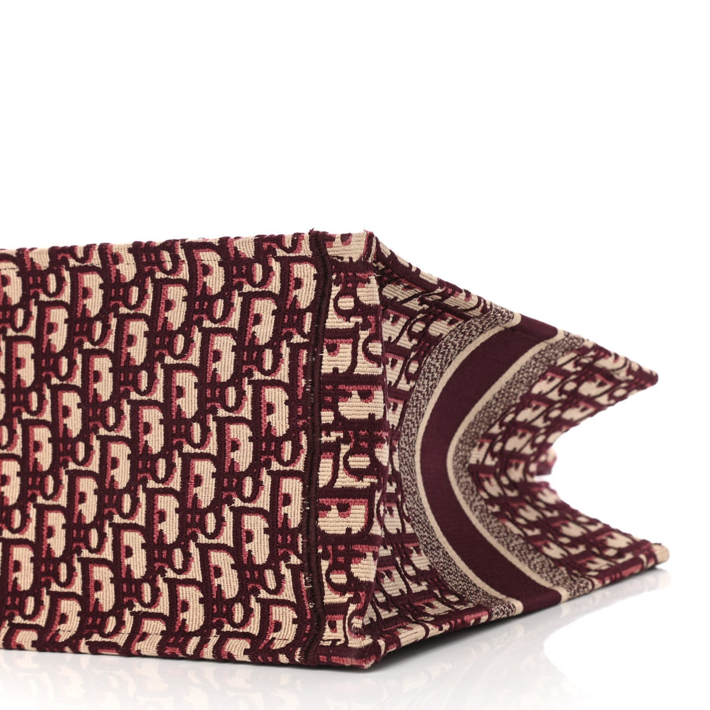 Oblique Medium Book Tote Burgundy Multicolor