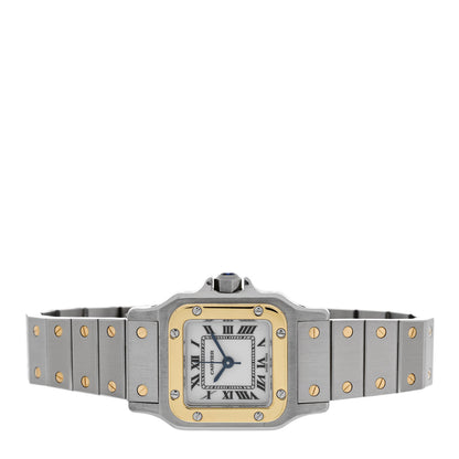Cartier Stainless Steel 18K Yellow Gold 24mm Santos De Cartier Galbee Automatic Watch 2 of 4