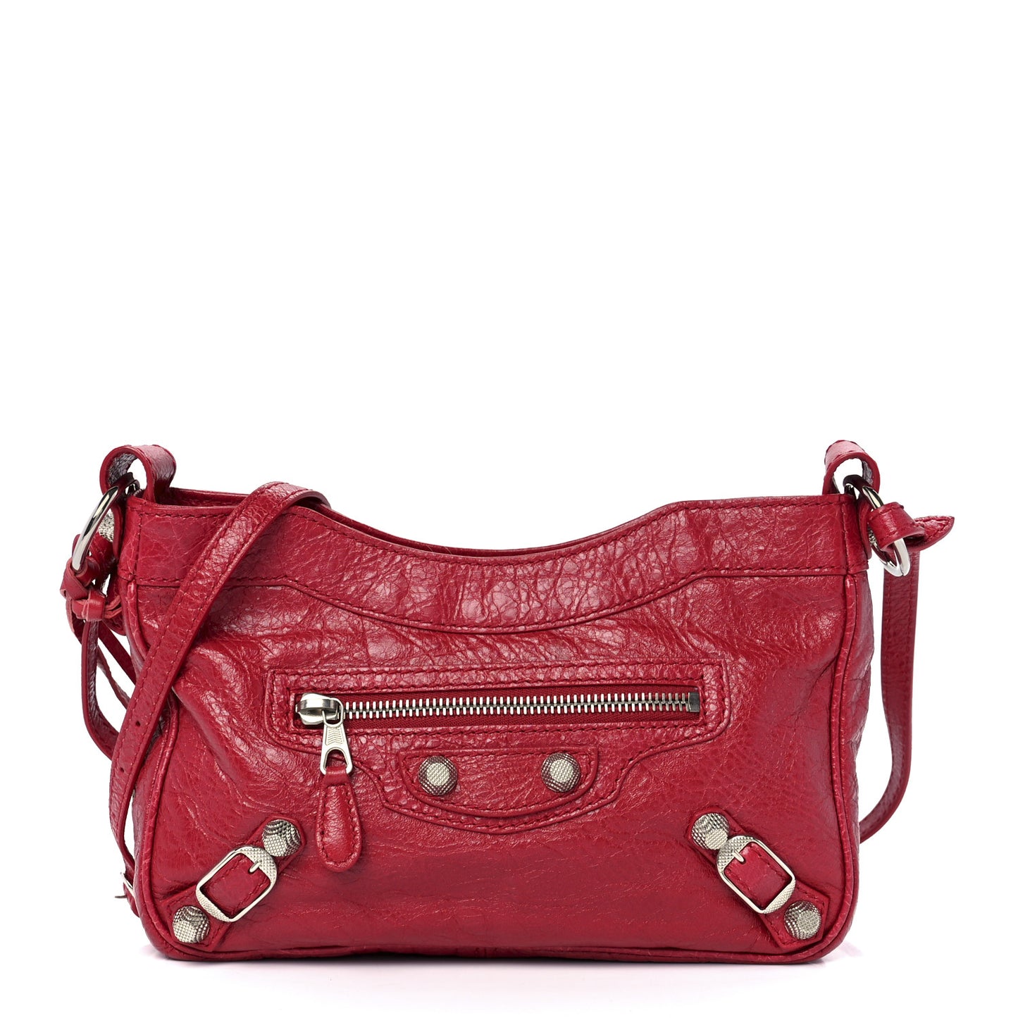 Agneau Giant 12 Silver Hardware Hip Rouge Sapphire