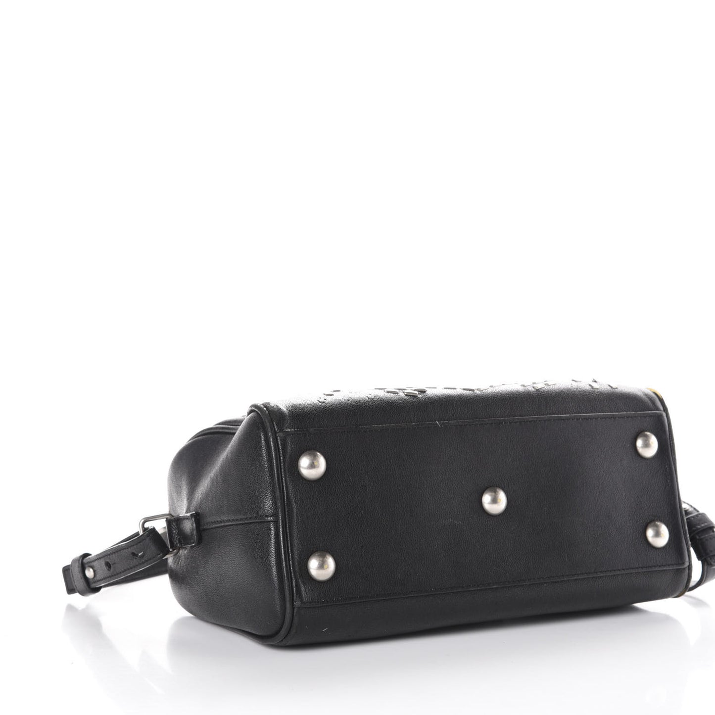 Calfskin Studded Classic Baby Duffle Black