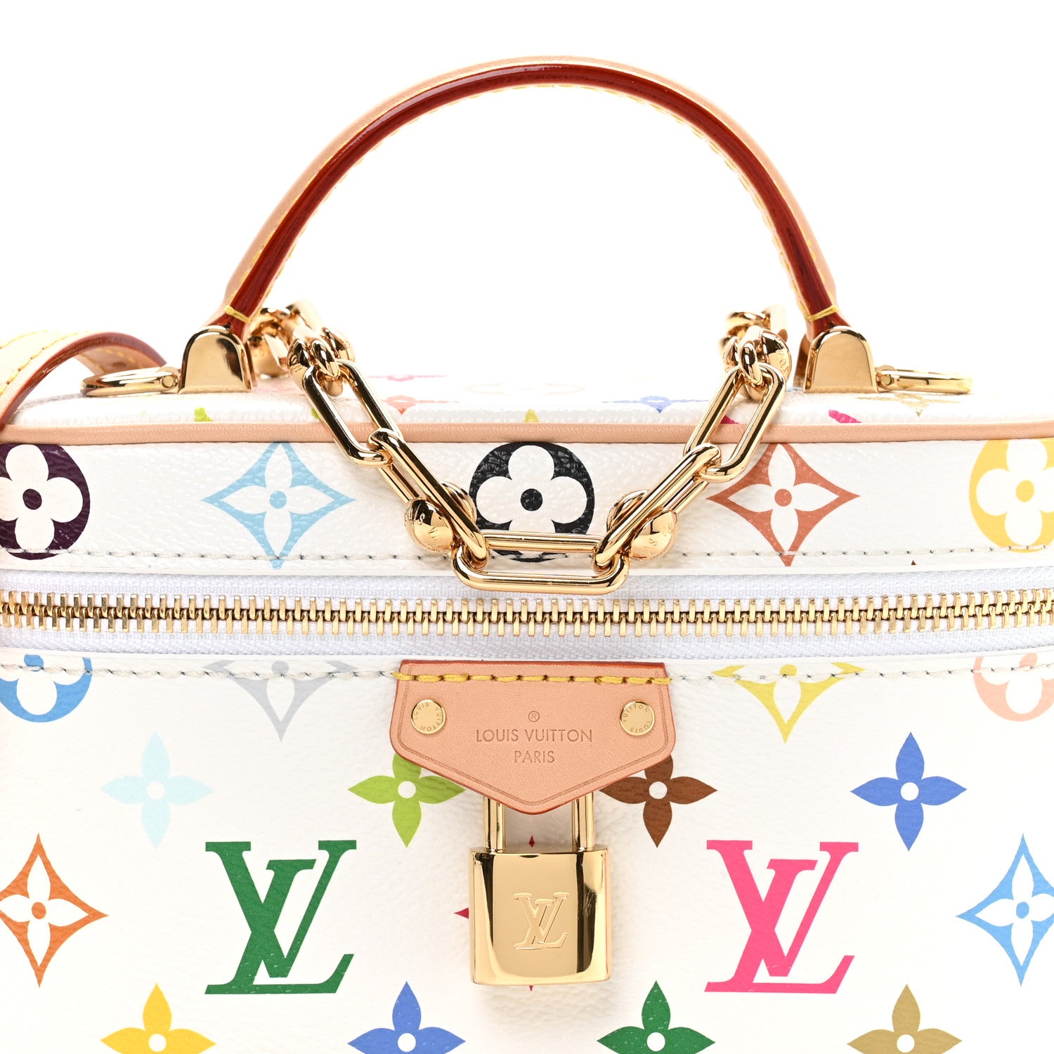 Louis Vuitton LV x TM Monogram Multicolor Vanity Chain Pouch White 7 of 10