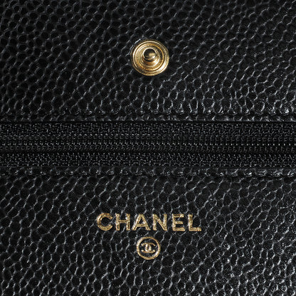 Chanel Caviar Quilted Wallet On Chain WOC Black 6 of 9