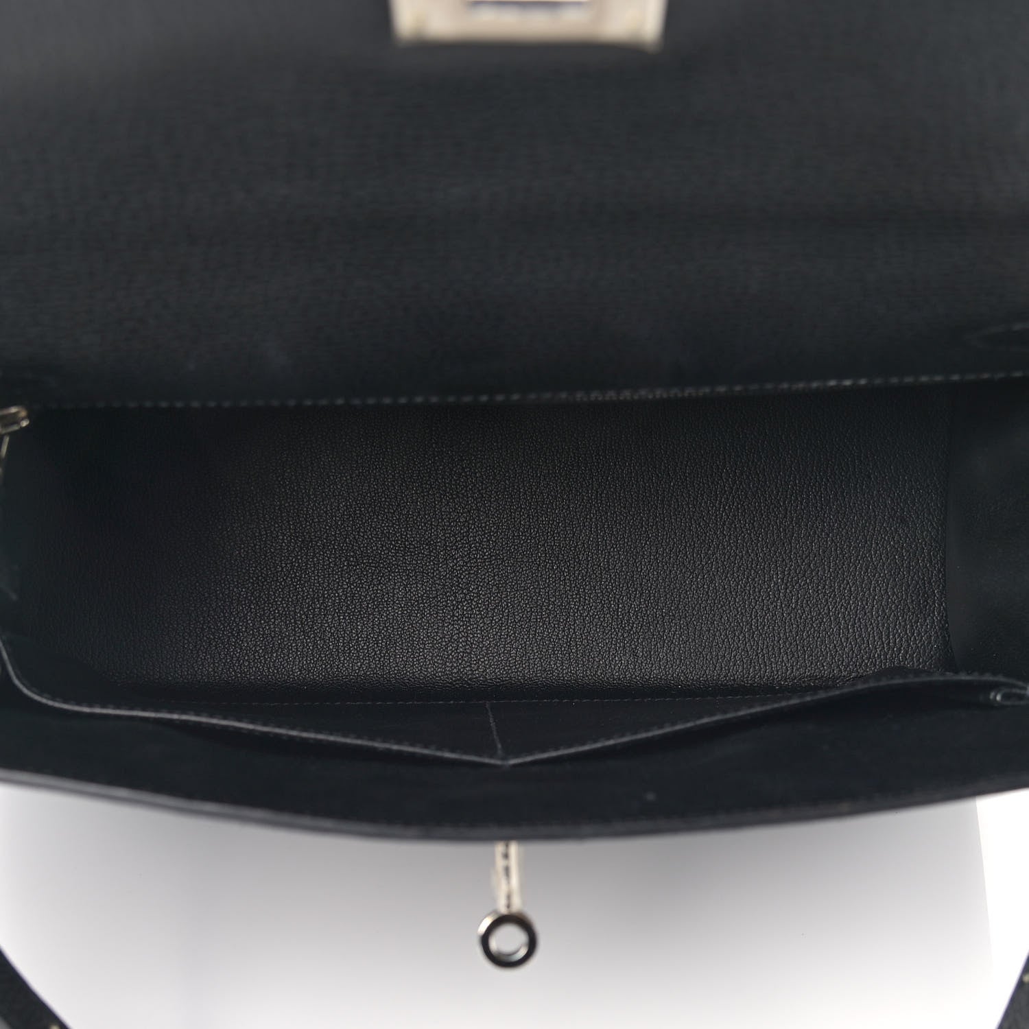 Hermes Vache Liegee Kelly Sellier 32 Black 6 of 34