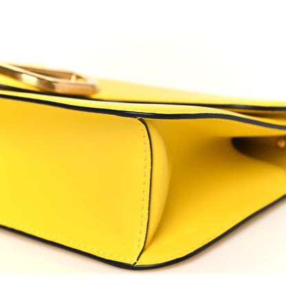 Valentino Garavani Calfskin Vlogo Loco Shoulder Bag Bright Lemon 10 of 10