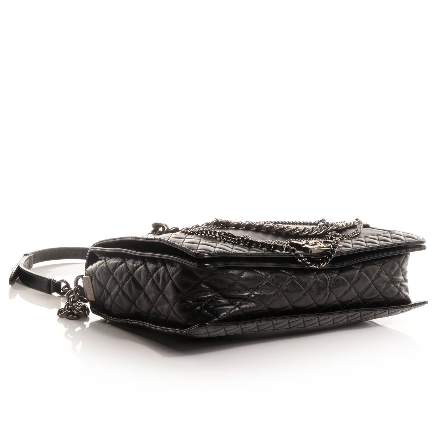 Chanel Calfskin Enchained Large Boy Flap Black 4 of 7
