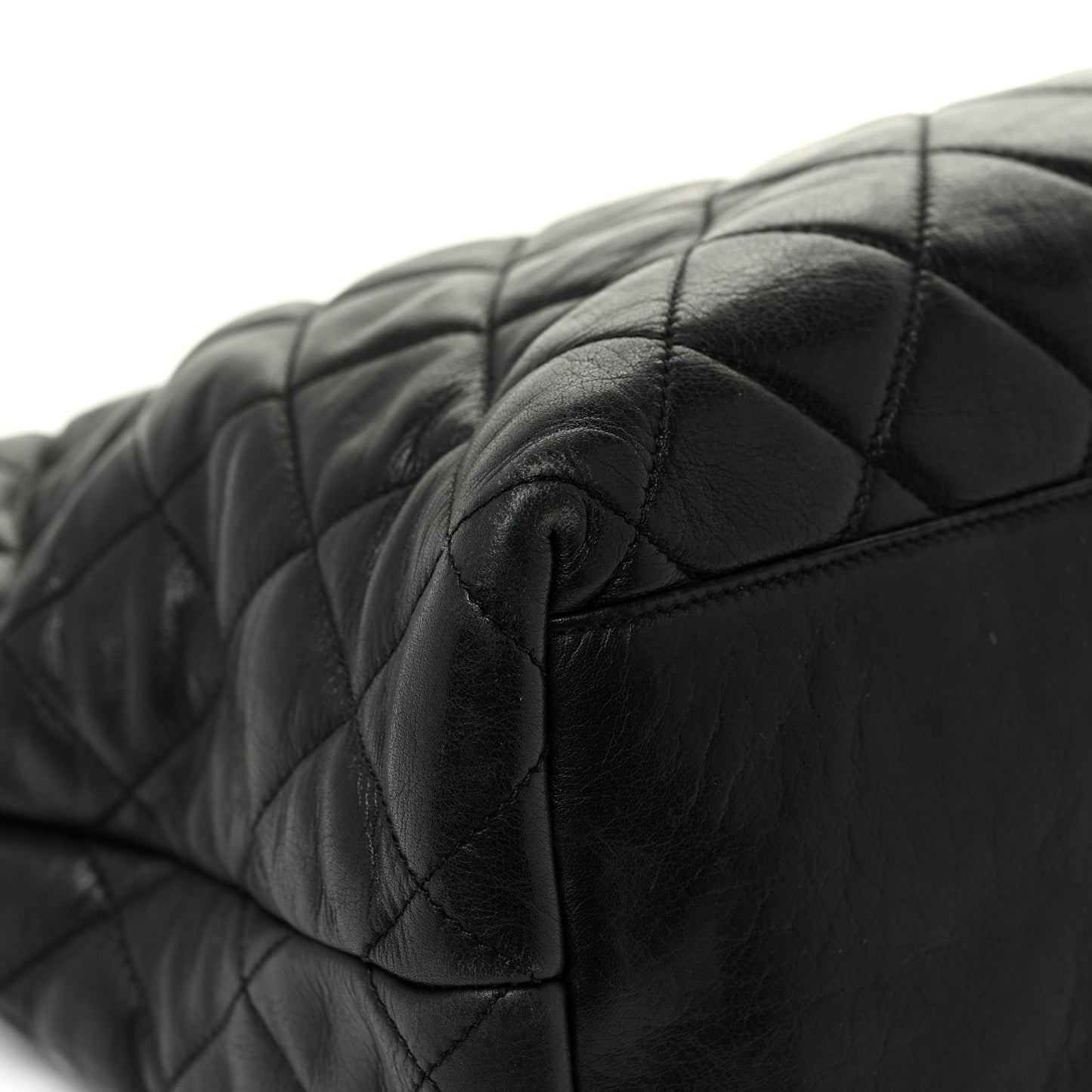 Lambskin Quilted Tote Black