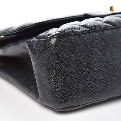 Chanel Caviar Quilted Jumbo Double Flap Black 10 of 11