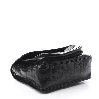 Saint Laurent Crinkled Calfskin Matelasse Monogram Medium Niki Chain Satchel Black 4 of 11