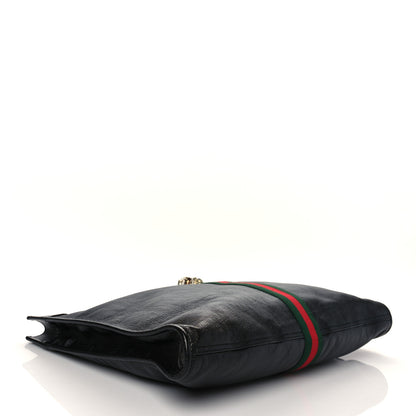 Gucci Calfskin Large Rajah Chain Tote Black 5 of 11