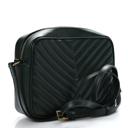 Saint Laurent Calfskin Matelasse Monogram Lou Camera Bag Military Green 3 of 9