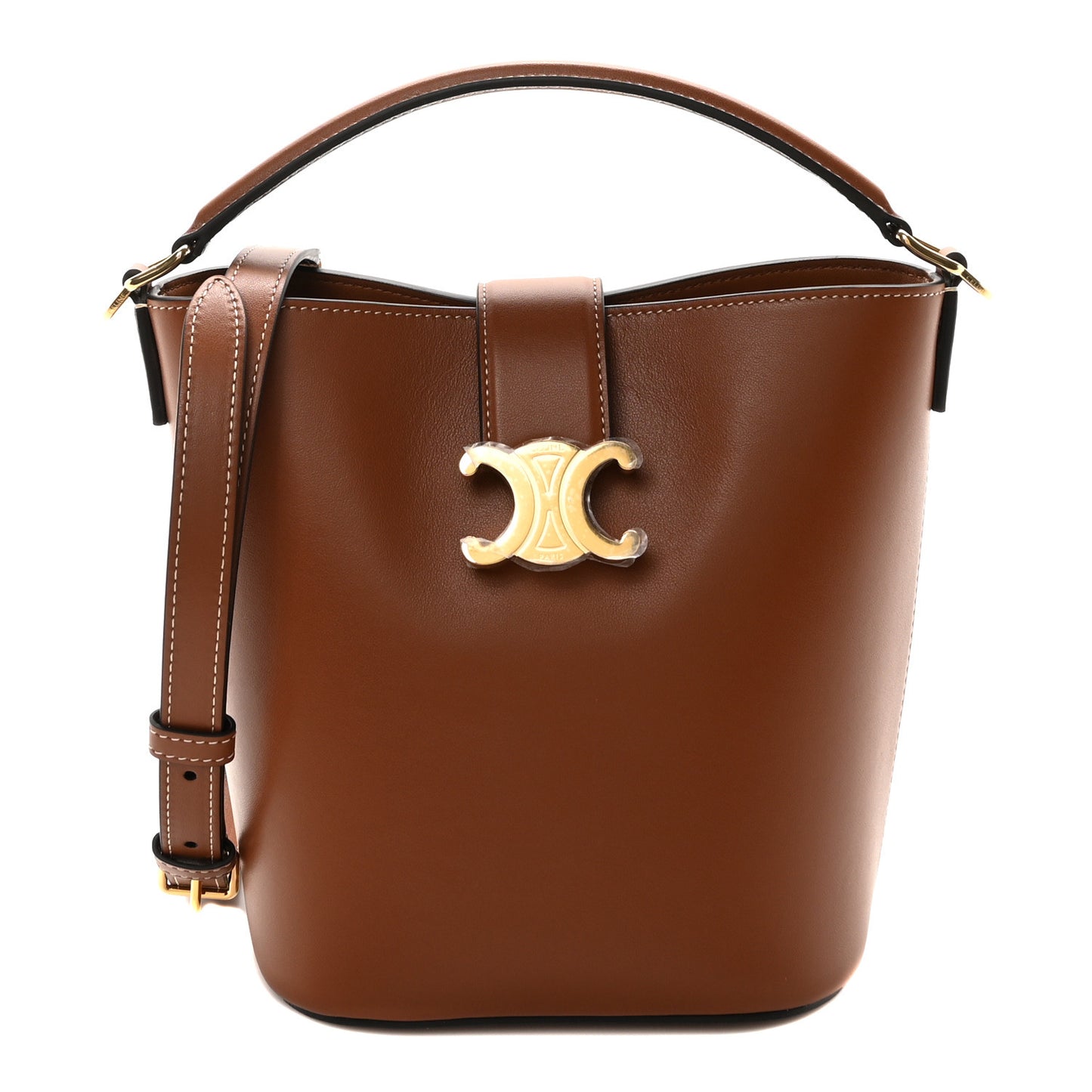 Smooth Calfskin Triomphe Small Louise Bag Tan
