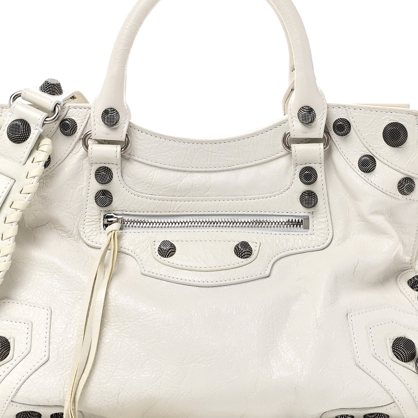 Agneau Arena Neo Cagole City Handbag Optic White