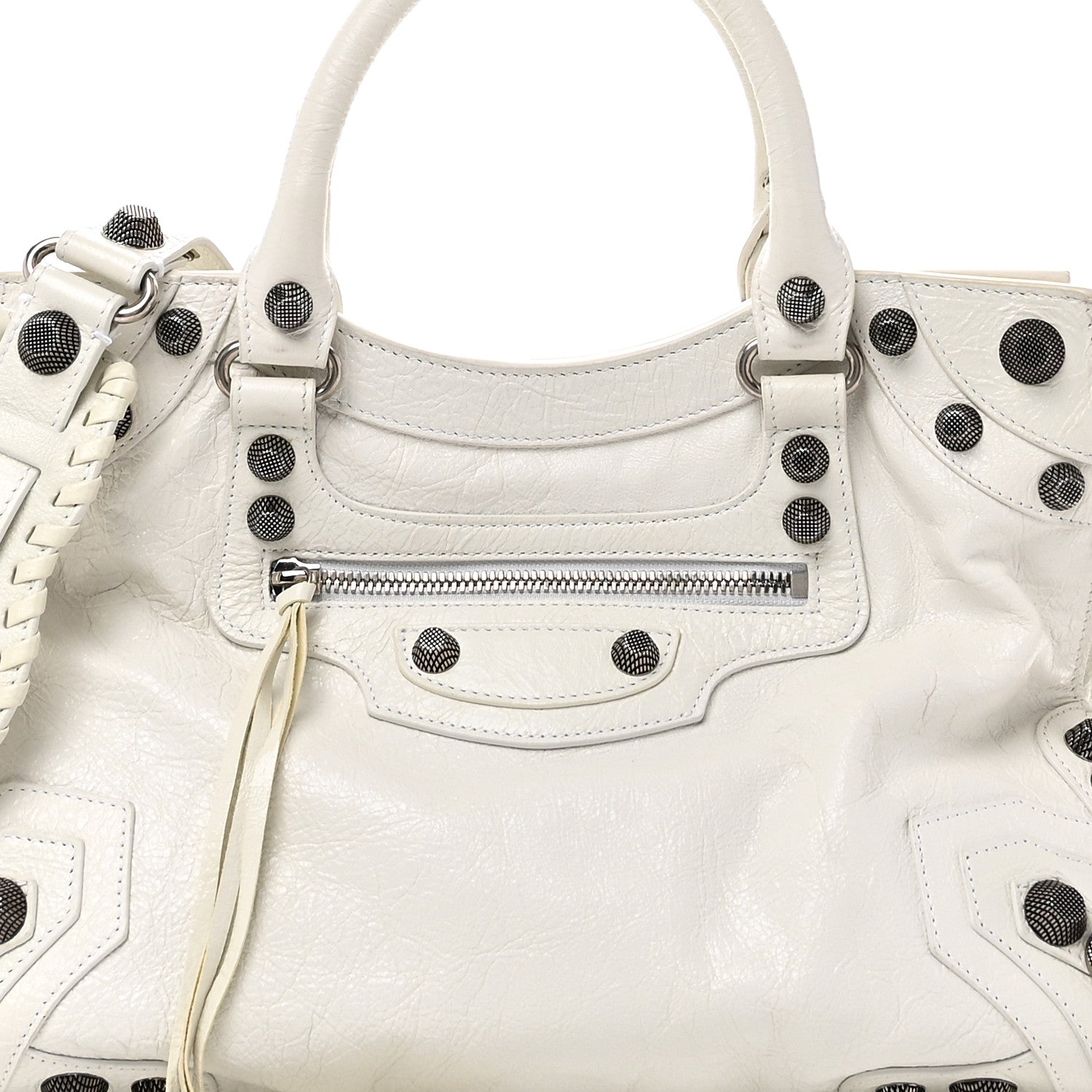 Balenciaga Agneau Arena Neo Cagole City Handbag Optic White 9 of 13