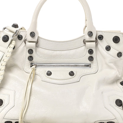 Balenciaga Agneau Arena Neo Cagole City Handbag Optic White 9 of 13
