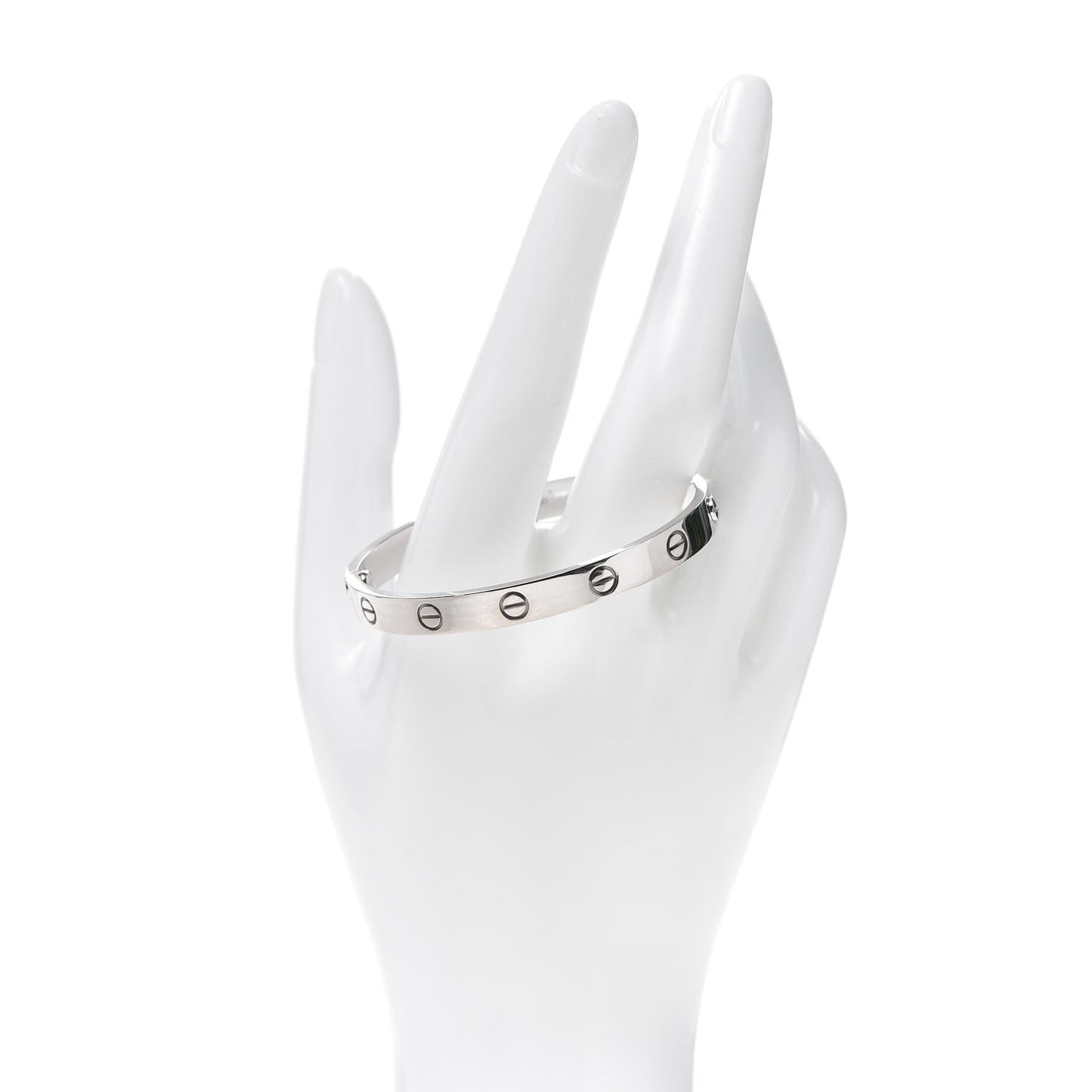 18K White Gold LOVE Bracelet 16