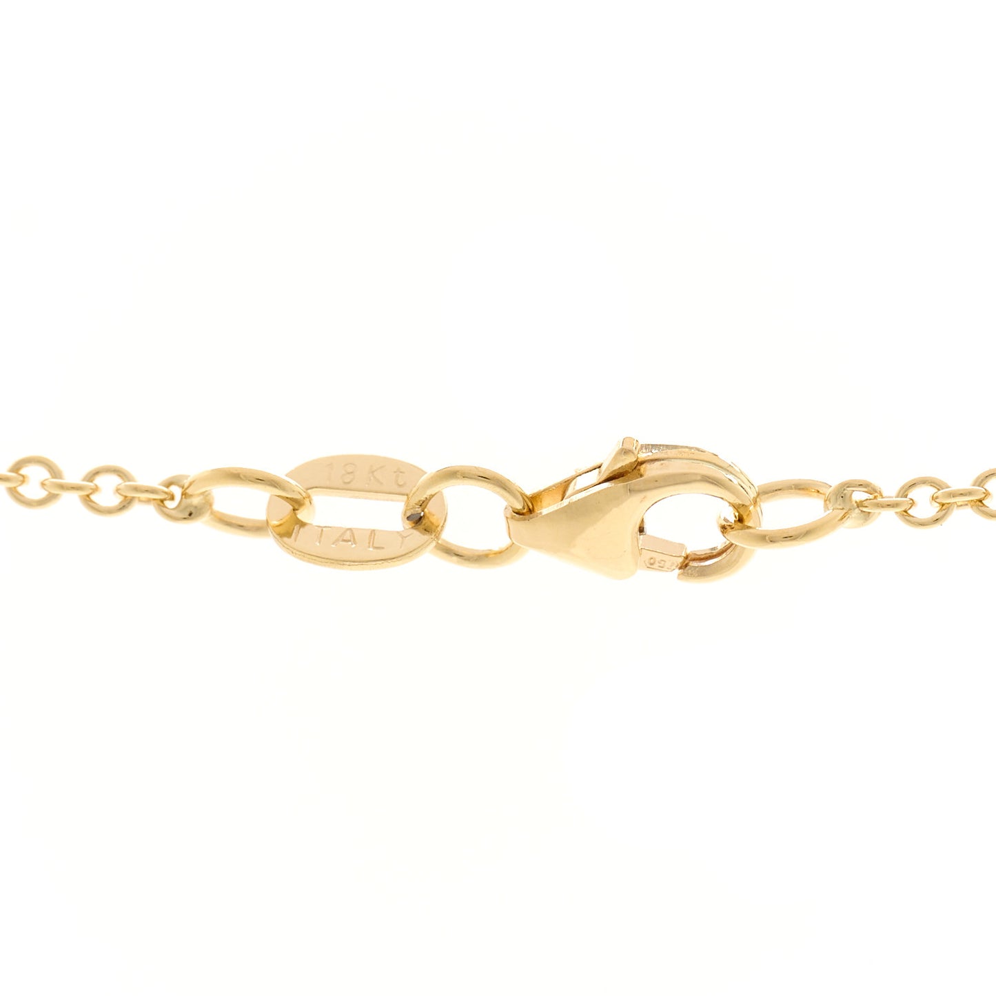 18K Yellow Gold Diamond Large Crescent Necklace