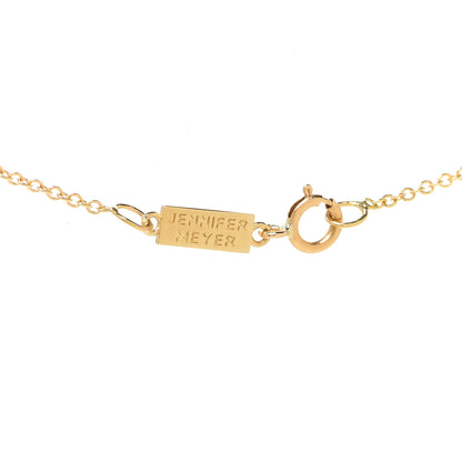 Jennifer Meyer 18K Yellow Gold Diamond 3 Diamond Pendant Necklace 4 of 5