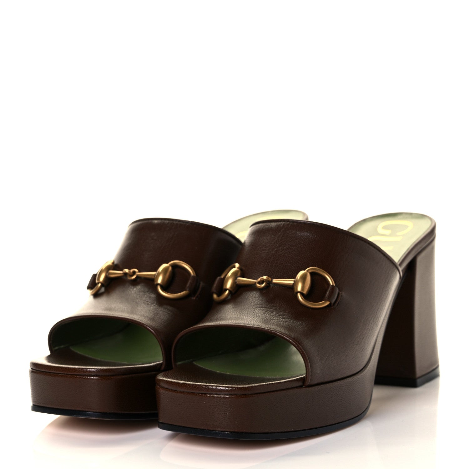 Gucci Granada Kid Houdan Platform Slide Sandals 38.5 Brown Sugar 6 of 20